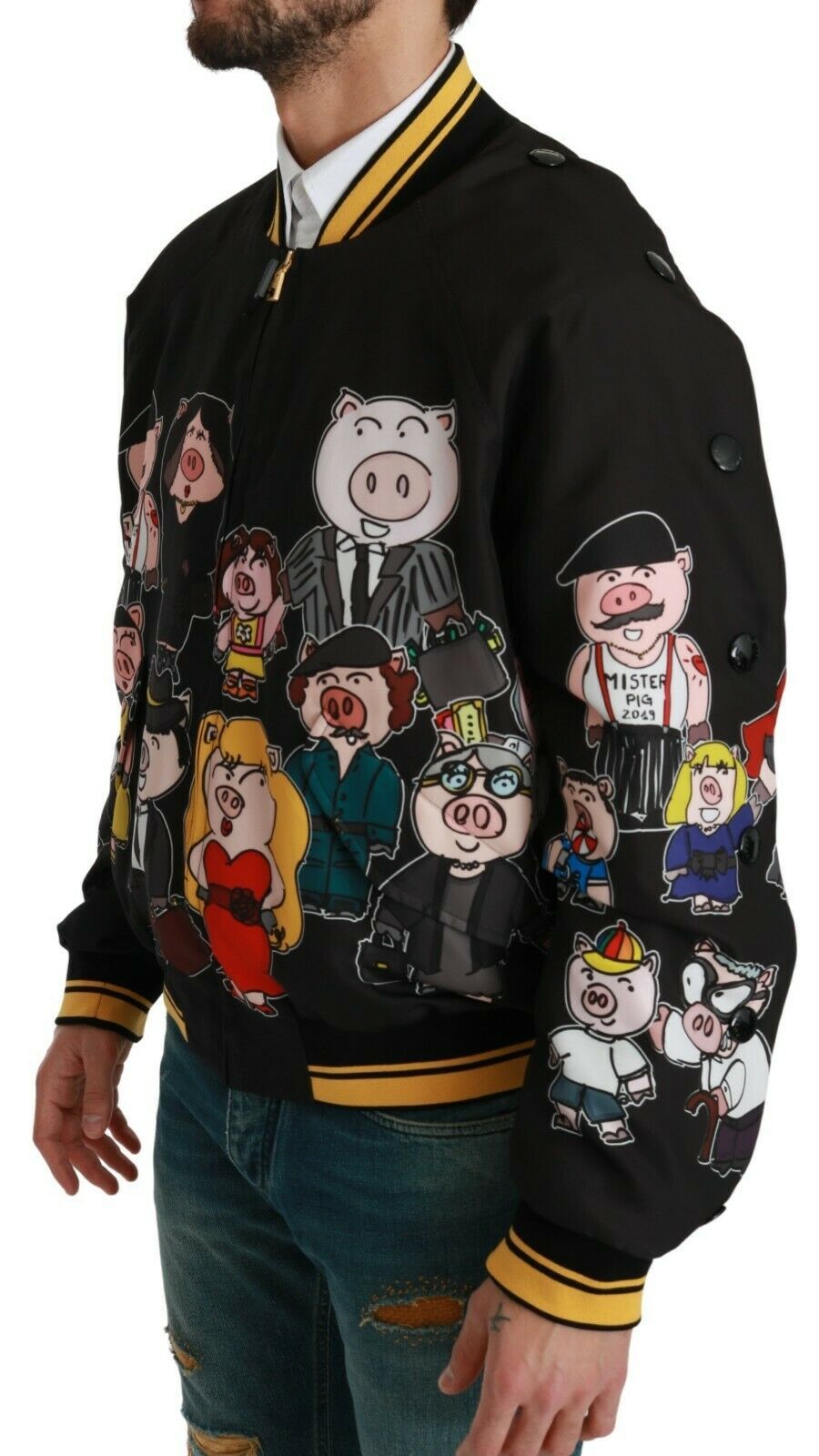 Dolce & Gabbana Zwarte YEAR OF THE PIG Bomberjack