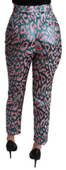 Dolce & Gabbana Cropped High Waist Hose mit mehrfarbigem Muster