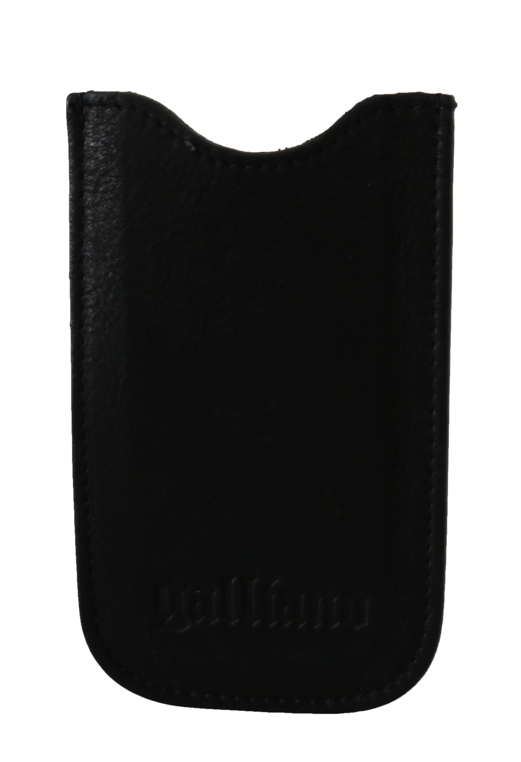 John Galliano Schwarzes Leder Multifunktional Herren Ausweis Geldscheine Kartenhalter Brieftasche