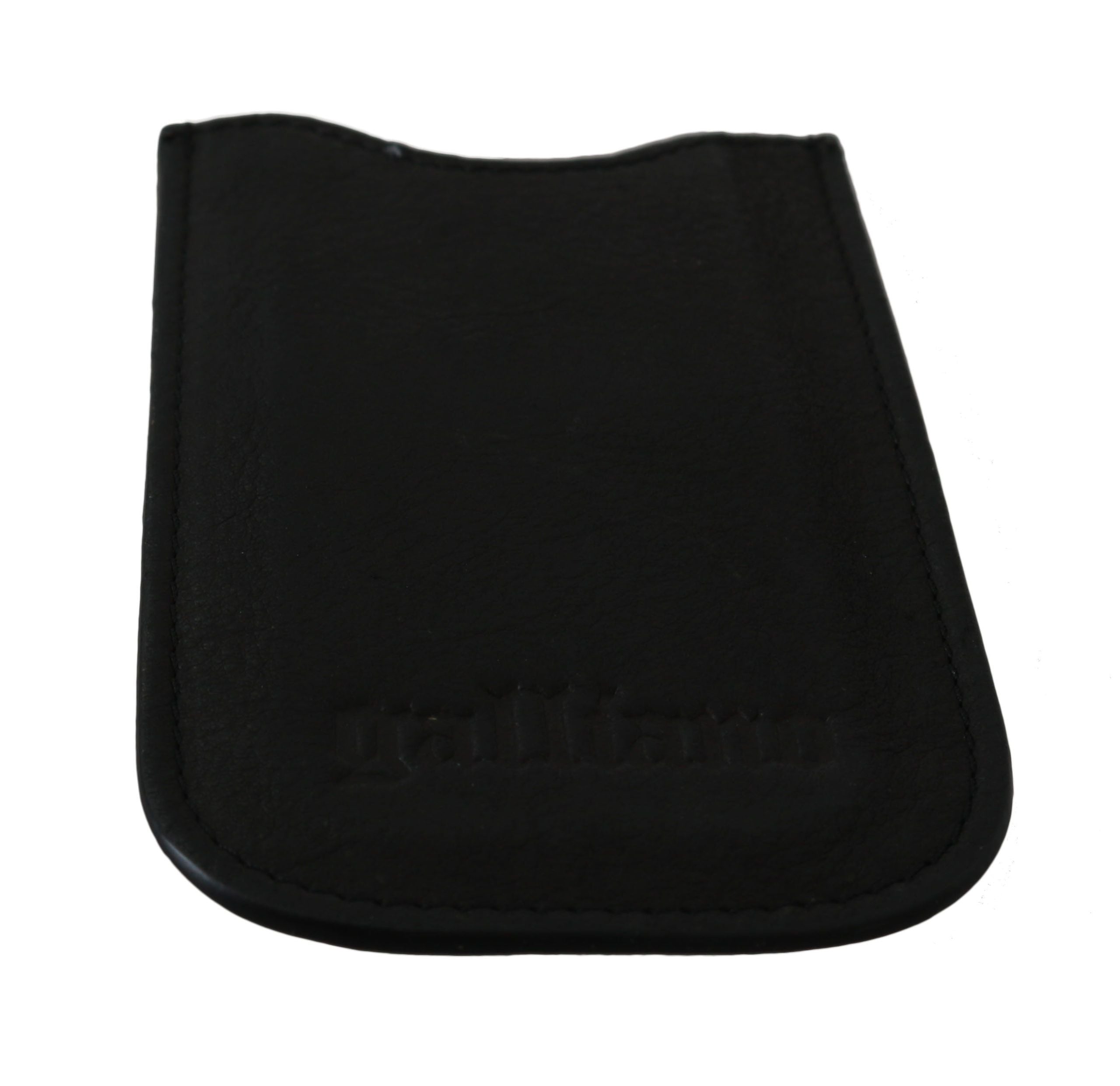 John Galliano Schwarzes Leder Multifunktional Herren Ausweis Geldscheine Kartenhalter Brieftasche