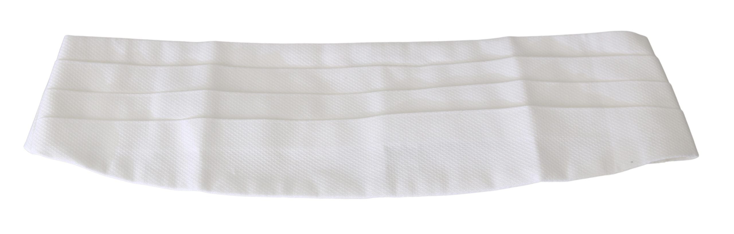 Dolce & Gabbana Weiß Herren Taillengürtel Baumwolle Kummerbund