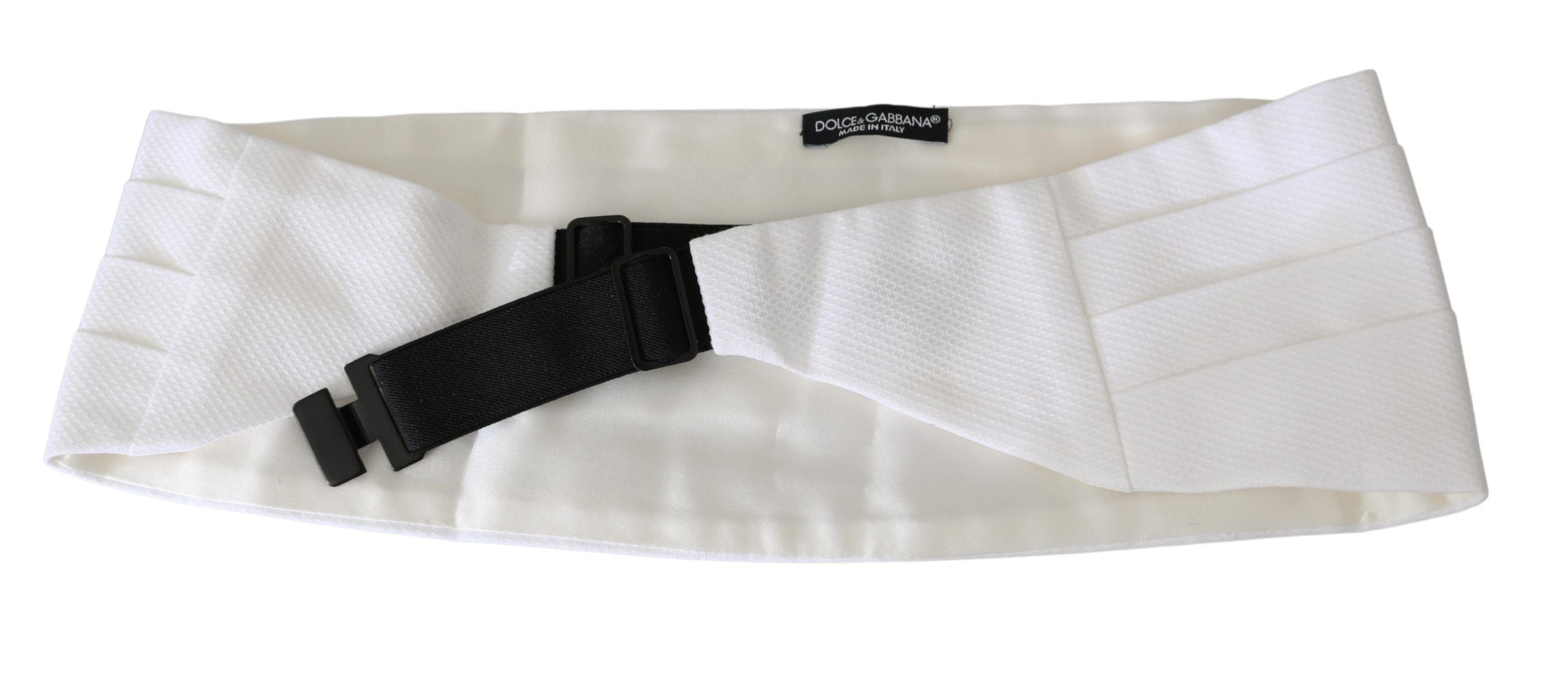 Dolce & Gabbana Weiß Herren Taillengürtel Baumwolle Kummerbund