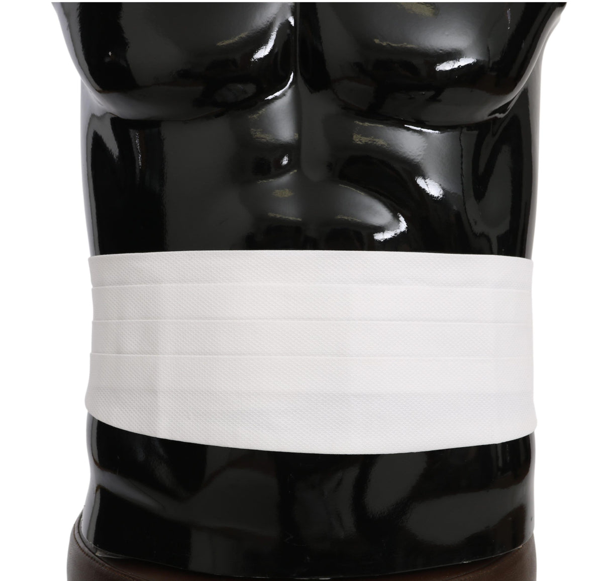 Dolce & Gabbana Weiß Herren Taillengürtel Baumwolle Kummerbund
