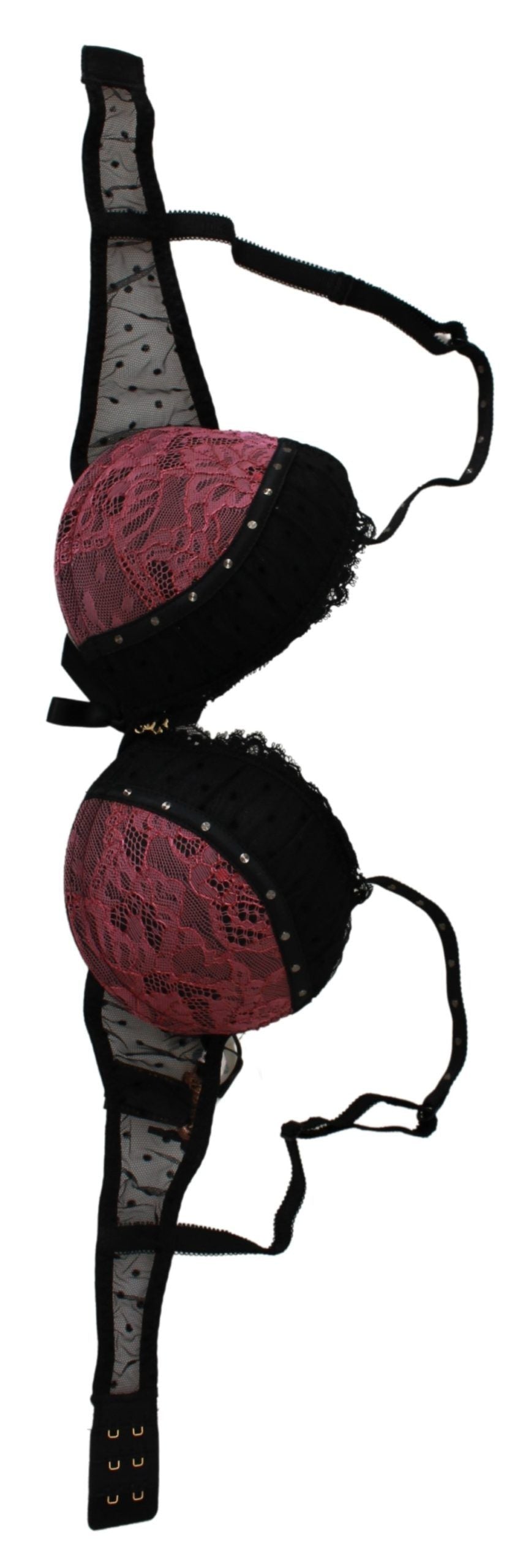 Roberto Cavalli Schwarz Rosa Spitze Push-Up BH Unterwäsche