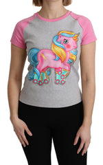 Moschino Gray and pink Cotton T-shirt My Little Pony Top