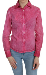 Ermanno Scervino Rosa Langarmbluse mit Kragen