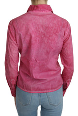 Ermanno Scervino Rosa Langarmbluse mit Kragen