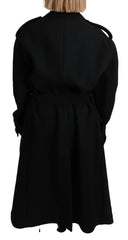 Dolce & Gabbana Blazer Trenchcoat Jacke aus Schurwolle in Schwarz