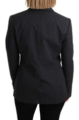 Dolce & Gabbana Grijs Single Breasted Blazer Katoenen Jasje
