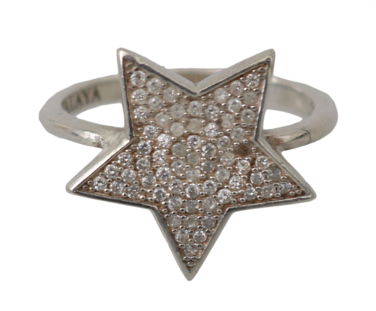 Nialaya Damenring "Clear CZ Star" aus 925er Silber