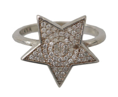 Nialaya Damenring "Clear CZ Star" aus 925er Silber
