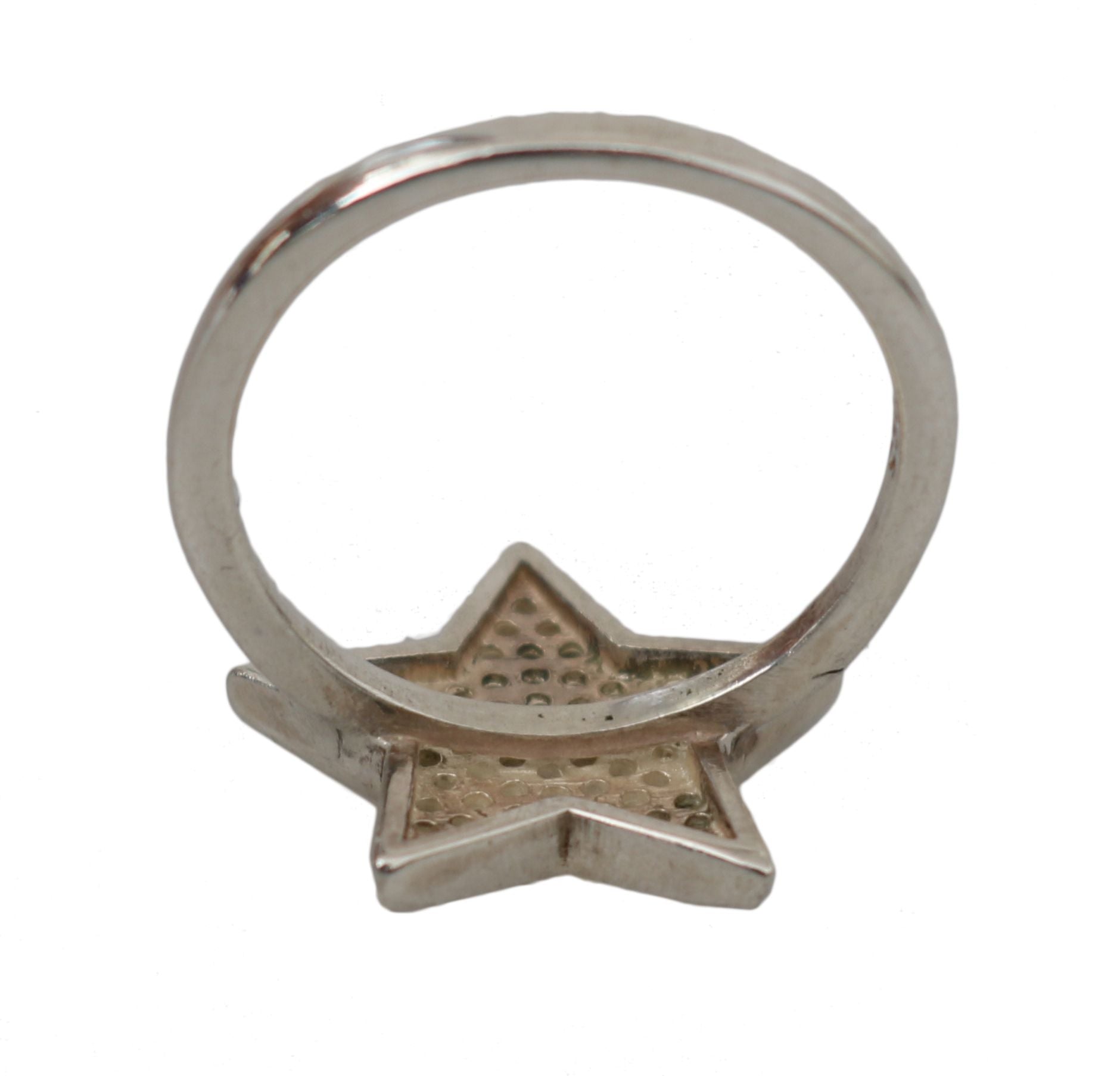 Nialaya Damenring "Clear CZ Star" aus 925er Silber