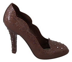 Dolce & Gabbana Bruine Bloemen Kristal Pumps ASSEPOESTER Schoenen