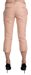 Ermanno Scervino Rosa Niedrige Taille Skinny Cropped Caprihose