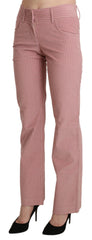 Ermanno Scervino Rosa Mittelhohe Gerade Baumwollhose
