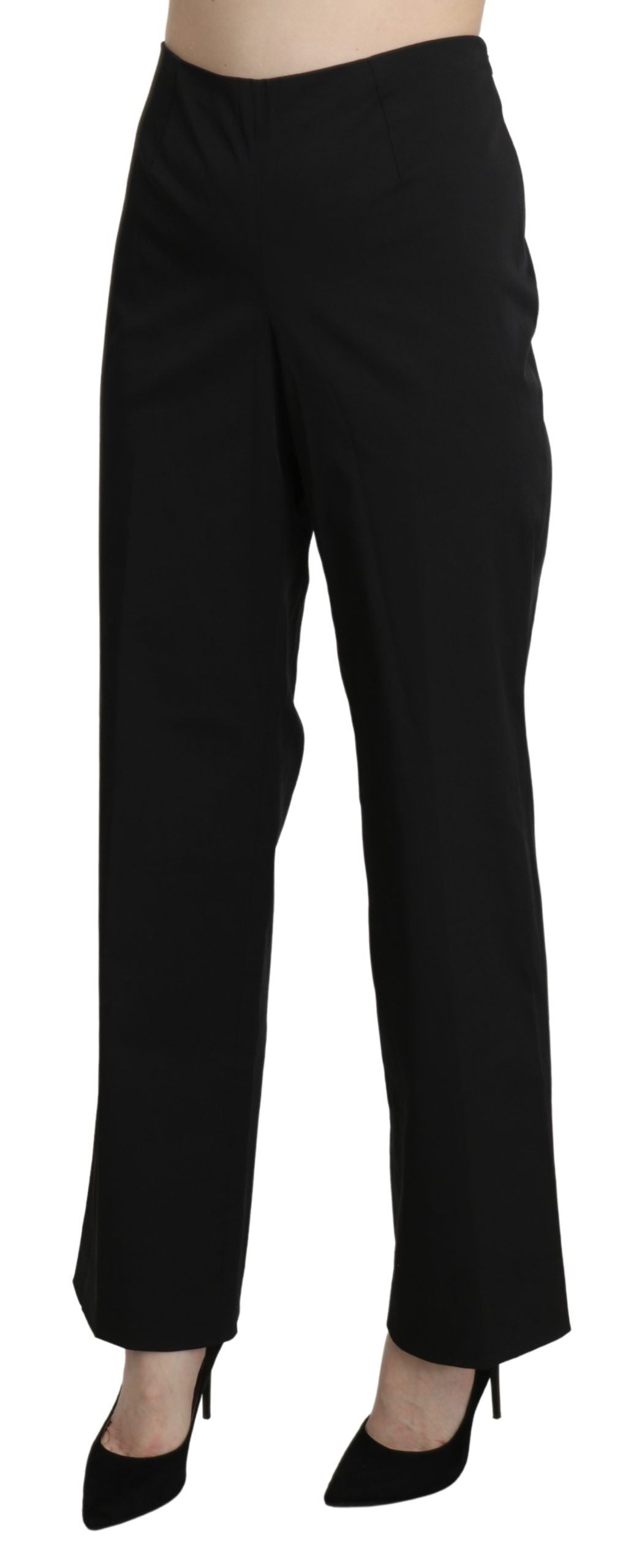 BENCIVENGA Schwarze High Waist Gerade Anzughose
