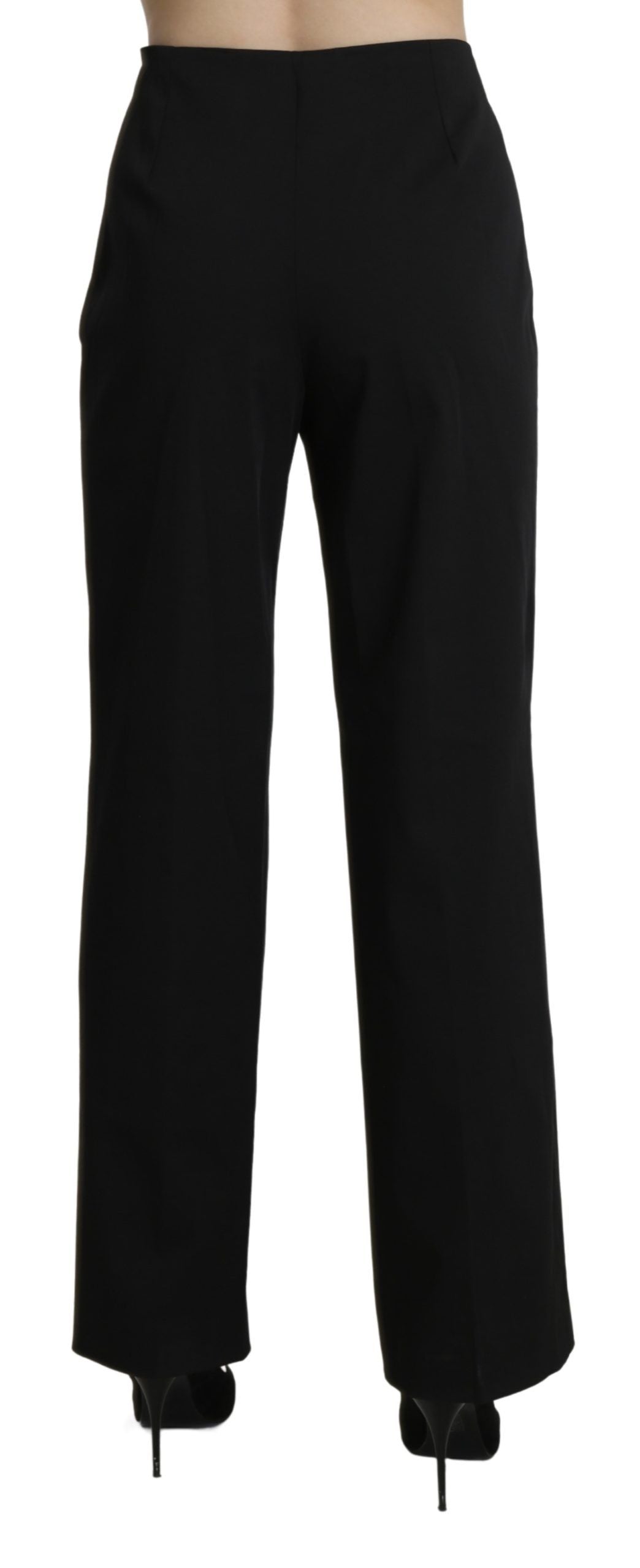 BENCIVENGA Schwarze High Waist Gerade Anzughose