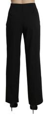 BENCIVENGA Schwarze High Waist Gerade Anzughose