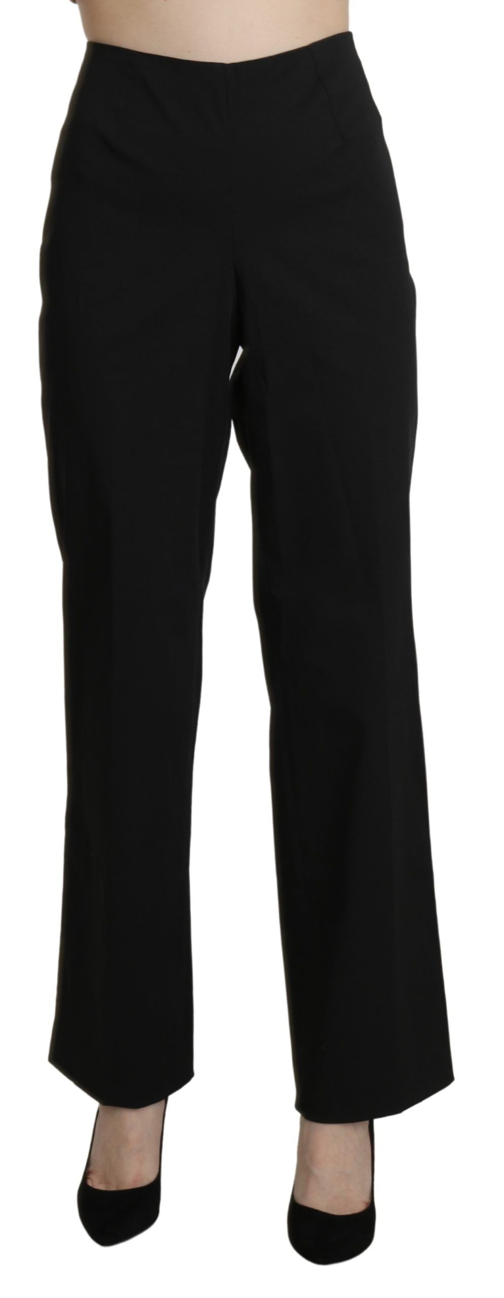 BENCIVENGA Schwarze High Waist Gerade Anzughose