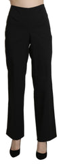 BENCIVENGA Schwarze High Waist Gerade Anzughose