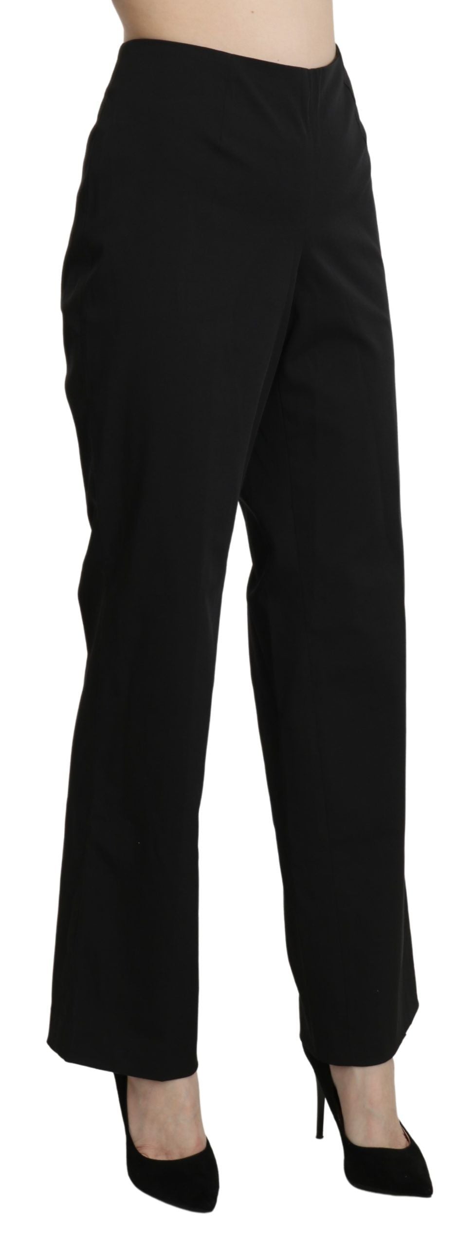 BENCIVENGA Schwarze High Waist Gerade Anzughose