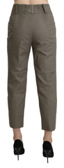 BENCIVENGA Grijze Hoge Taille Cropped Nette Broek