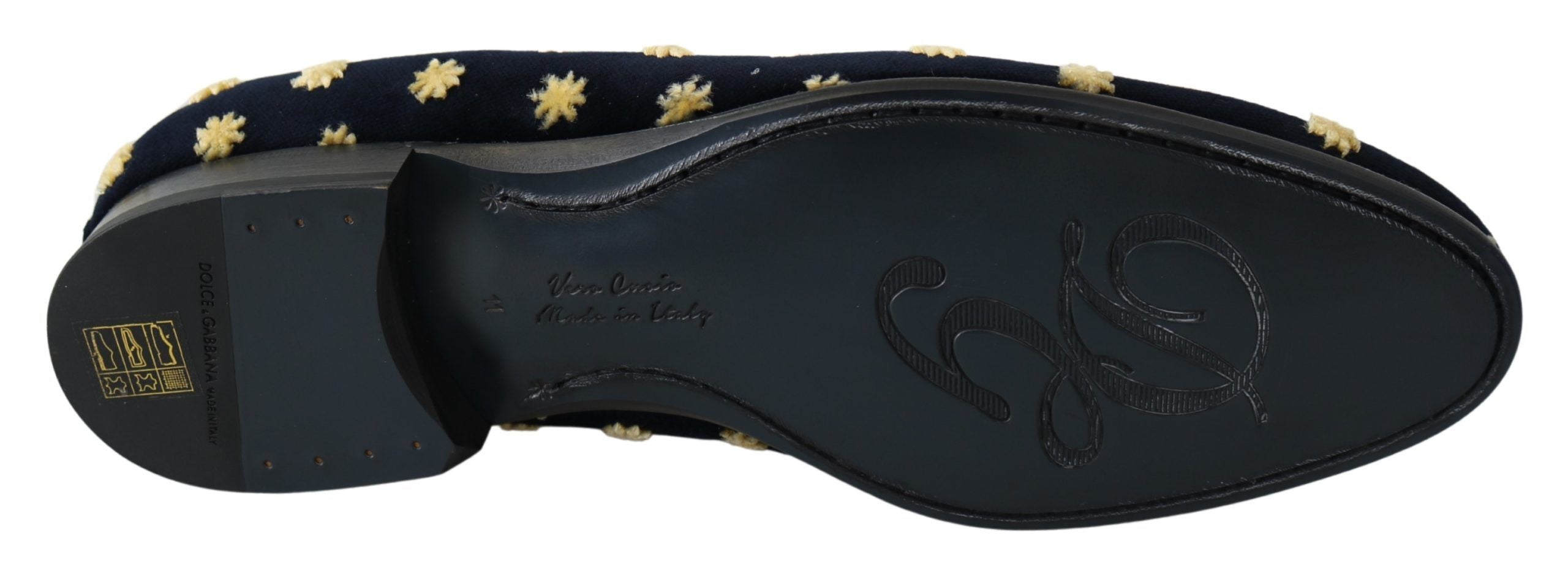 Dolce & Gabbana Blaue Samt-Kronen-Slipper Loafer Schuhe