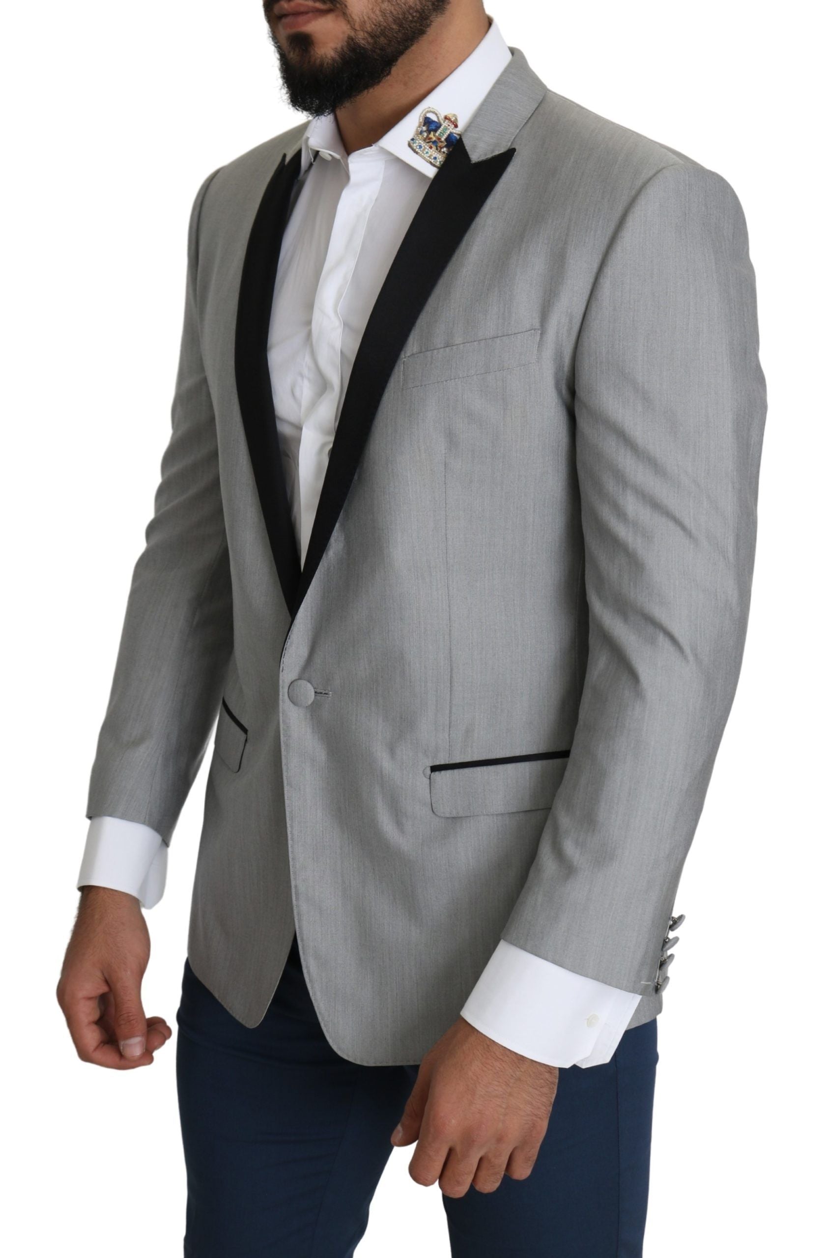 Dolce & Gabbana Hellgrauer Einreihiger SARTORIA Blazer