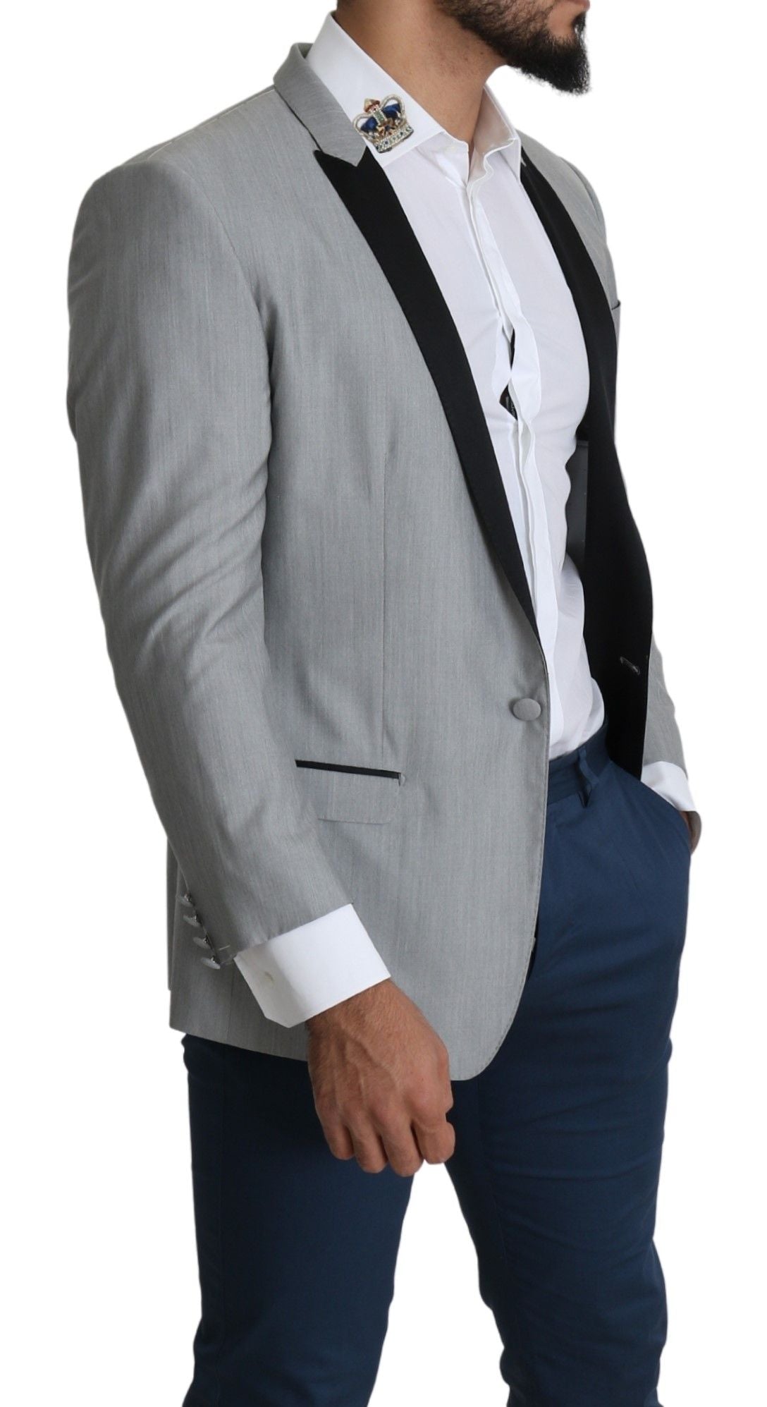 Dolce & Gabbana Hellgrauer Einreihiger SARTORIA Blazer