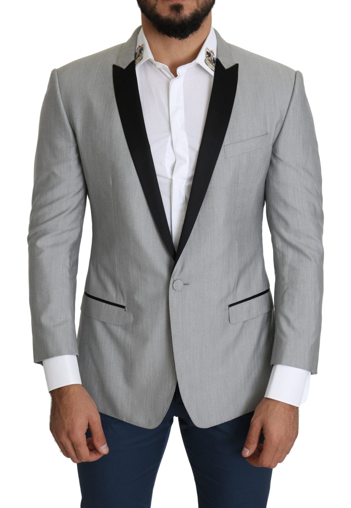 Dolce & Gabbana Hellgrauer Einreihiger SARTORIA Blazer