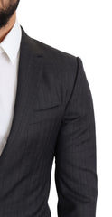 Dolce & Gabbana Zwarte Wollen Single Breasted Mantel MARTINI Blazer