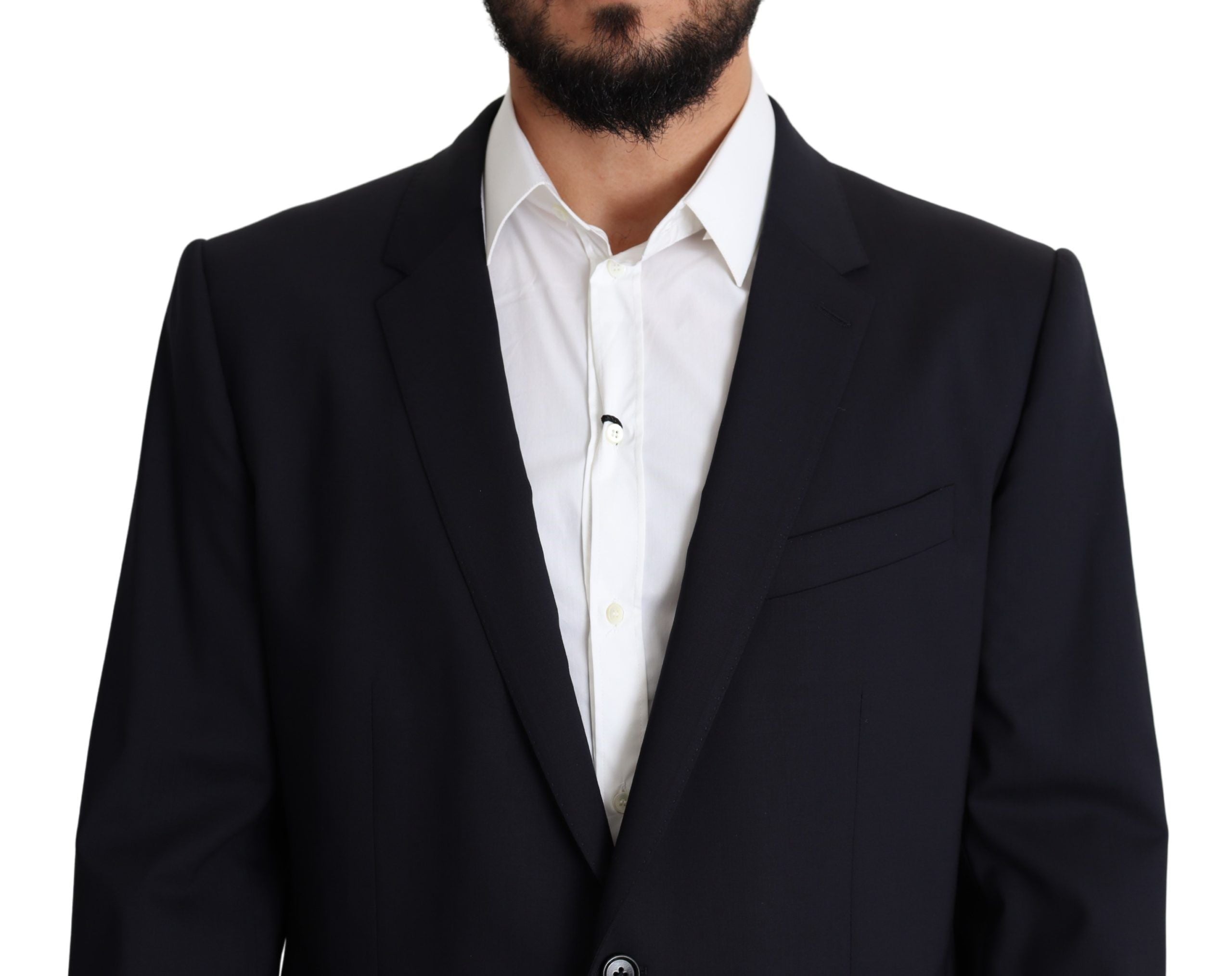 Dolce & Gabbana Schwarzer Herrenmantel aus Wollstretch MARTINI Blazer