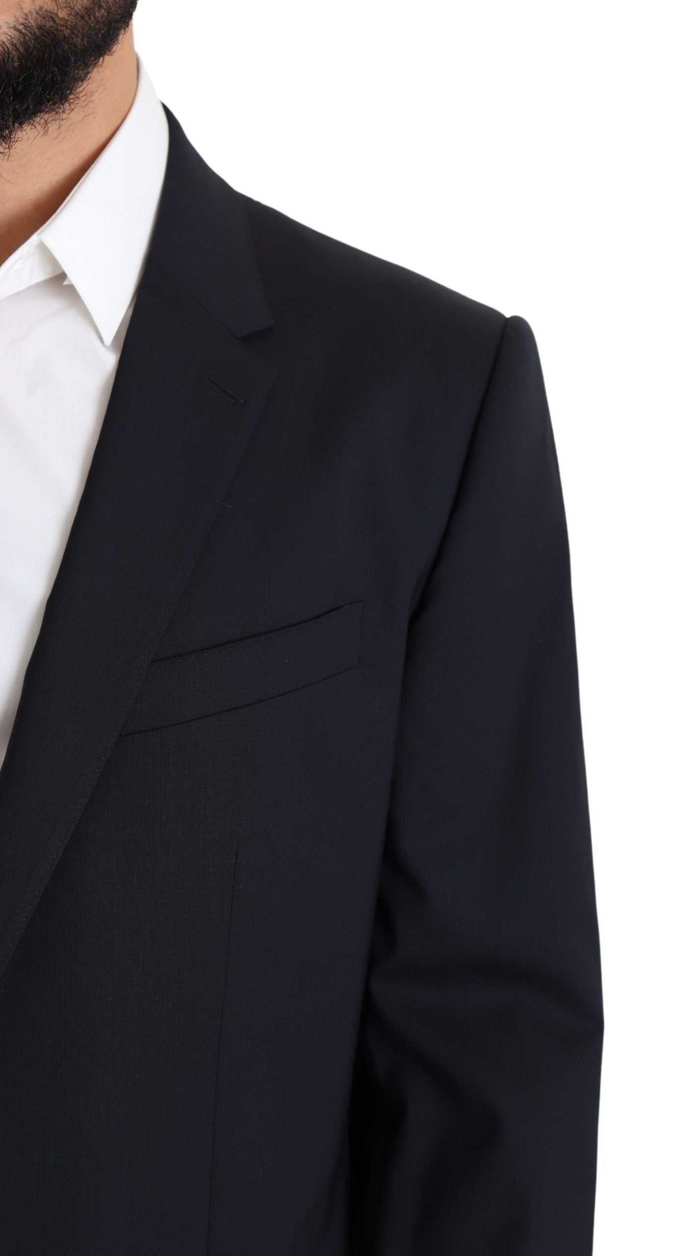 Dolce & Gabbana Schwarzer Herrenmantel aus Wollstretch MARTINI Blazer