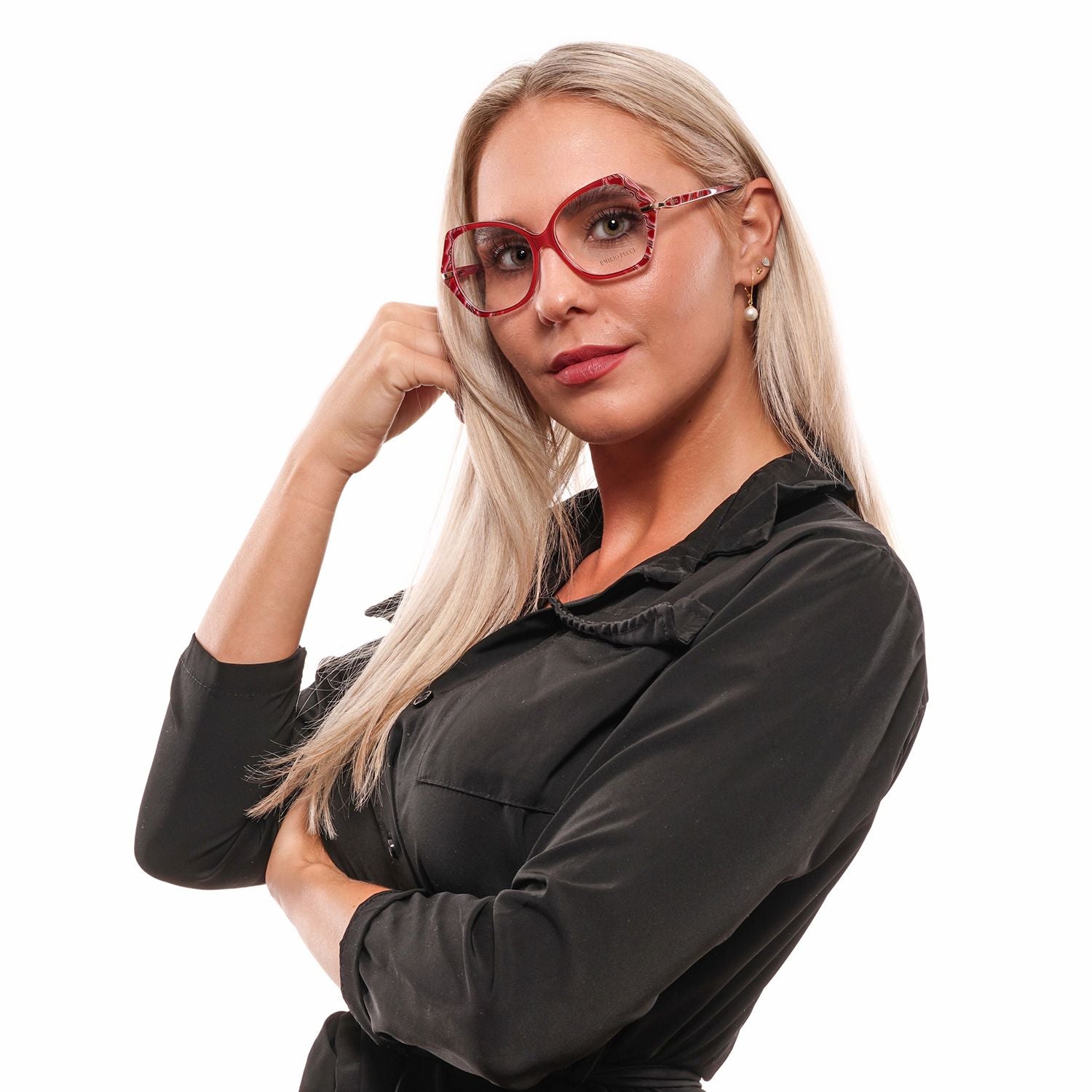Emilio Pucci Rote Damen-Brillengestelle