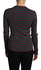 Dolce & Gabbana Pullover mit mehrfarbigen Streifen und Rundhalsausschnitt