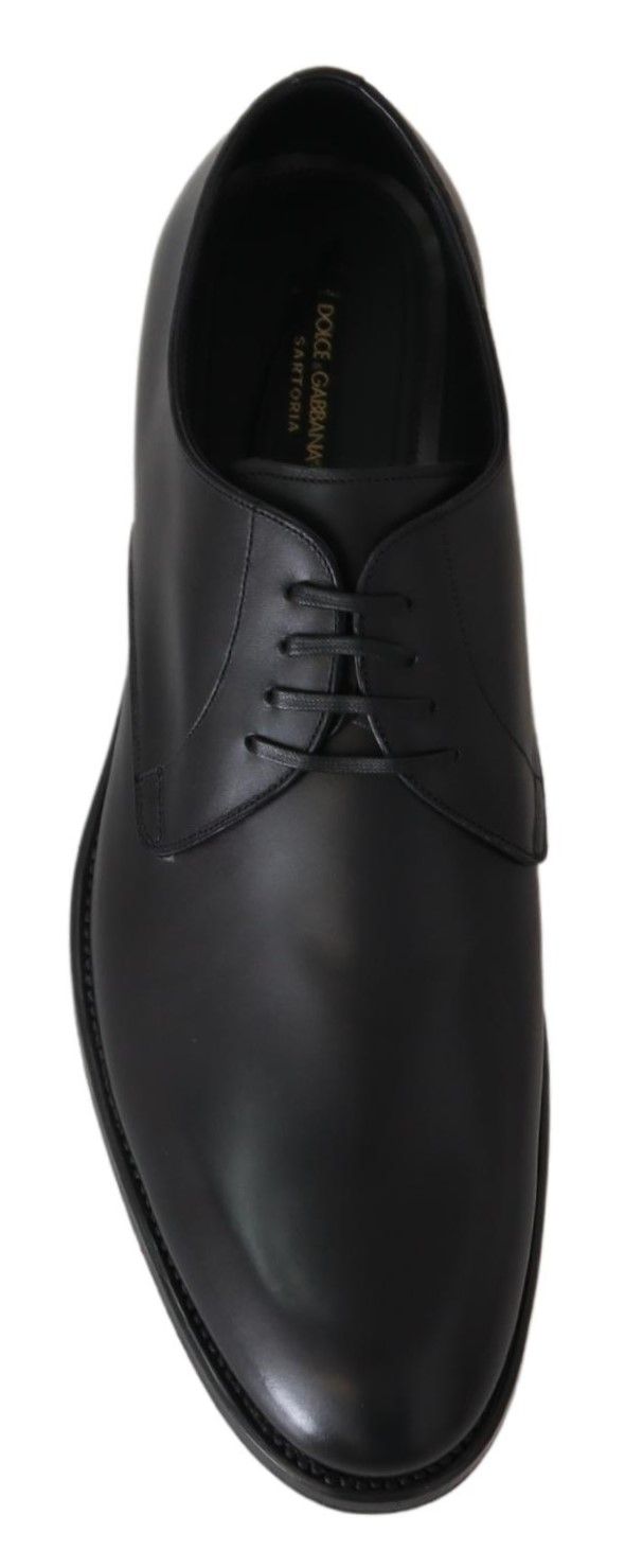 Dolce & Gabbana Schwarze Leder SARTORIA Handgemachte Schuhe