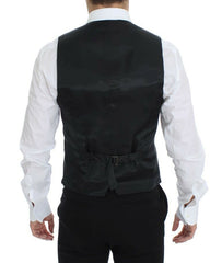 Dolce & Gabbana Graue Weste aus Wolle mit Stretch-Anteil