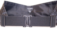 Dolce & Gabbana Zwarte Taille Smoking Plooiband Riem