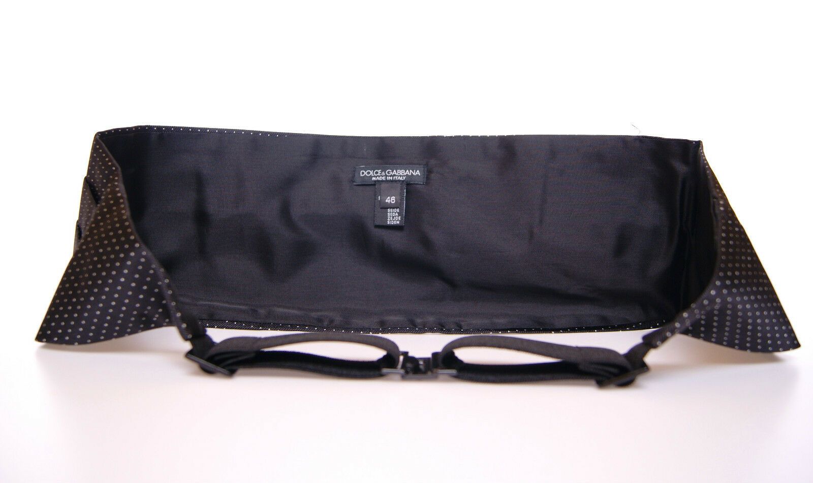 Dolce & Gabbana Schwarzer Taillen Smoking Kummerbund Gürtel