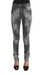 John Galliano Gray Wash Jeans aus Baumwollmischgewebe in schmaler Passform