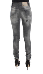 John Galliano Gray Wash Jeans aus Baumwollmischgewebe in schmaler Passform