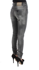 John Galliano Gray Wash Jeans aus Baumwollmischgewebe in schmaler Passform