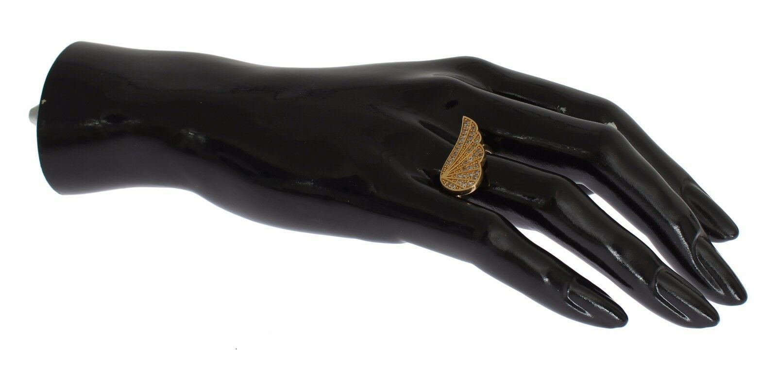 Nialaya Dames Ring met Transparante Zirkonia, Goud en Authentiek 925 Zilver