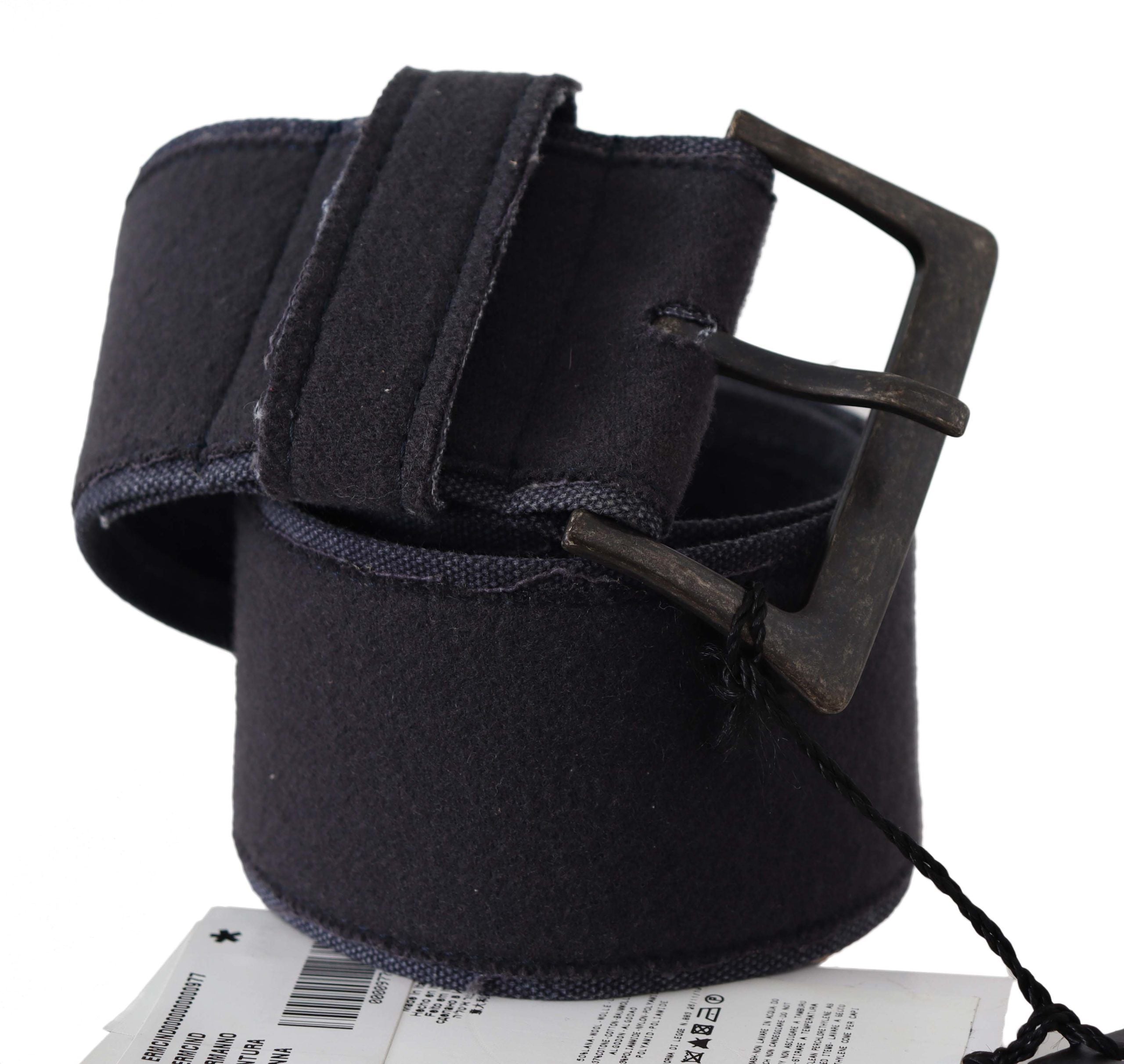 Ermanno Scervino Schwarzer Leder-Breitschnallen-Taillengürtel Luxus