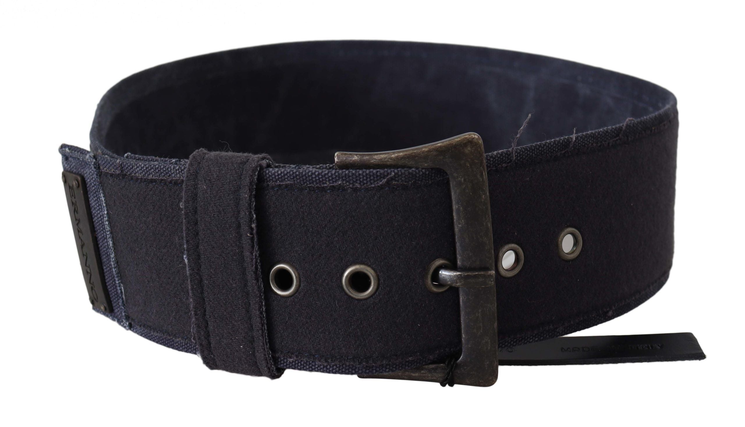 Ermanno Scervino Schwarzer Leder-Breitschnallen-Taillengürtel Luxus