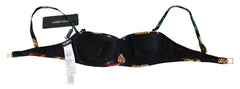 Dolce & Gabbana Schwarze Muscheldruck Damen Bikini-Oberteile
