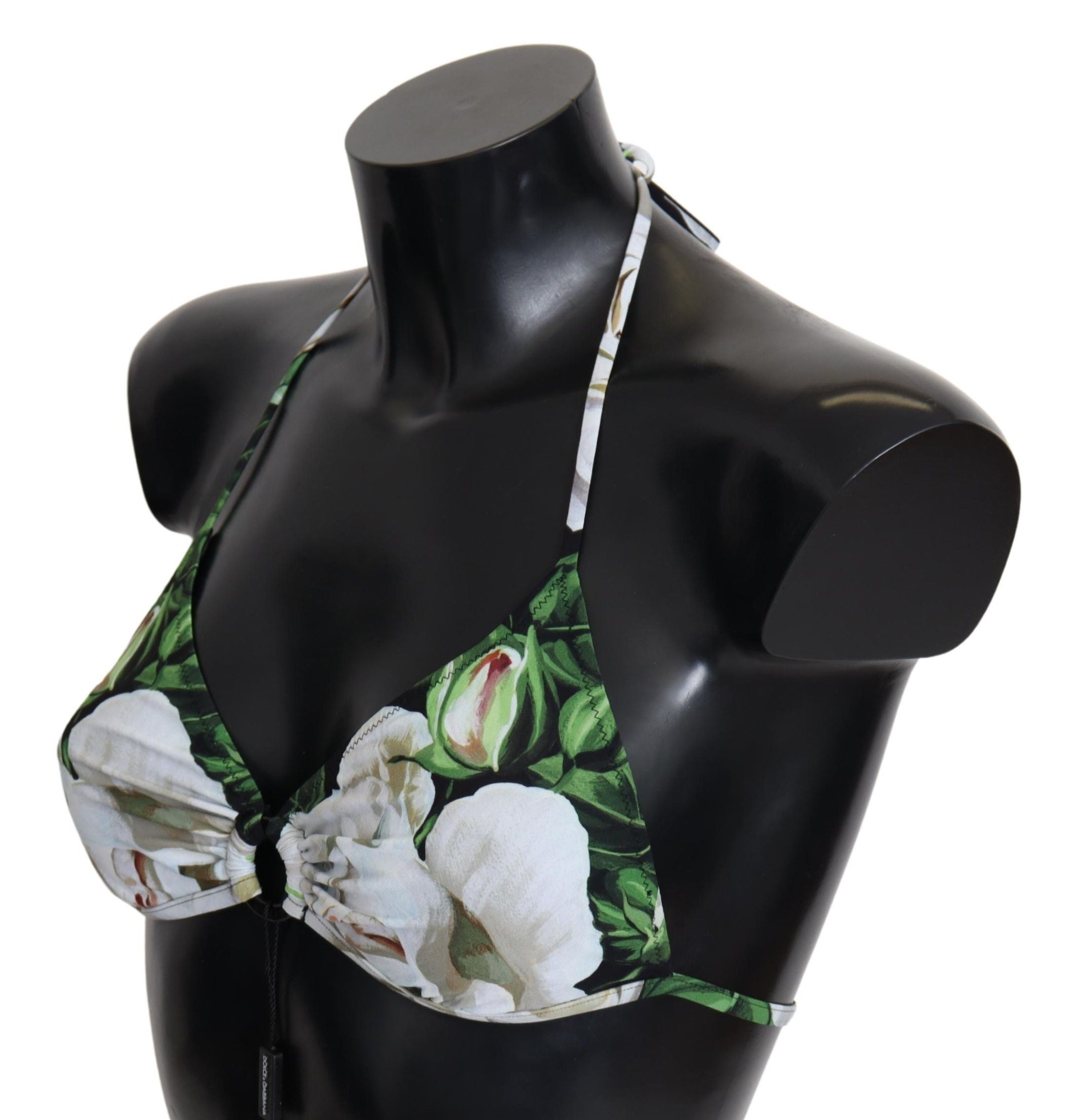 Dolce & Gabbana Neckholder-Bikinioberteil mit mehrfarbigem Blumenprint