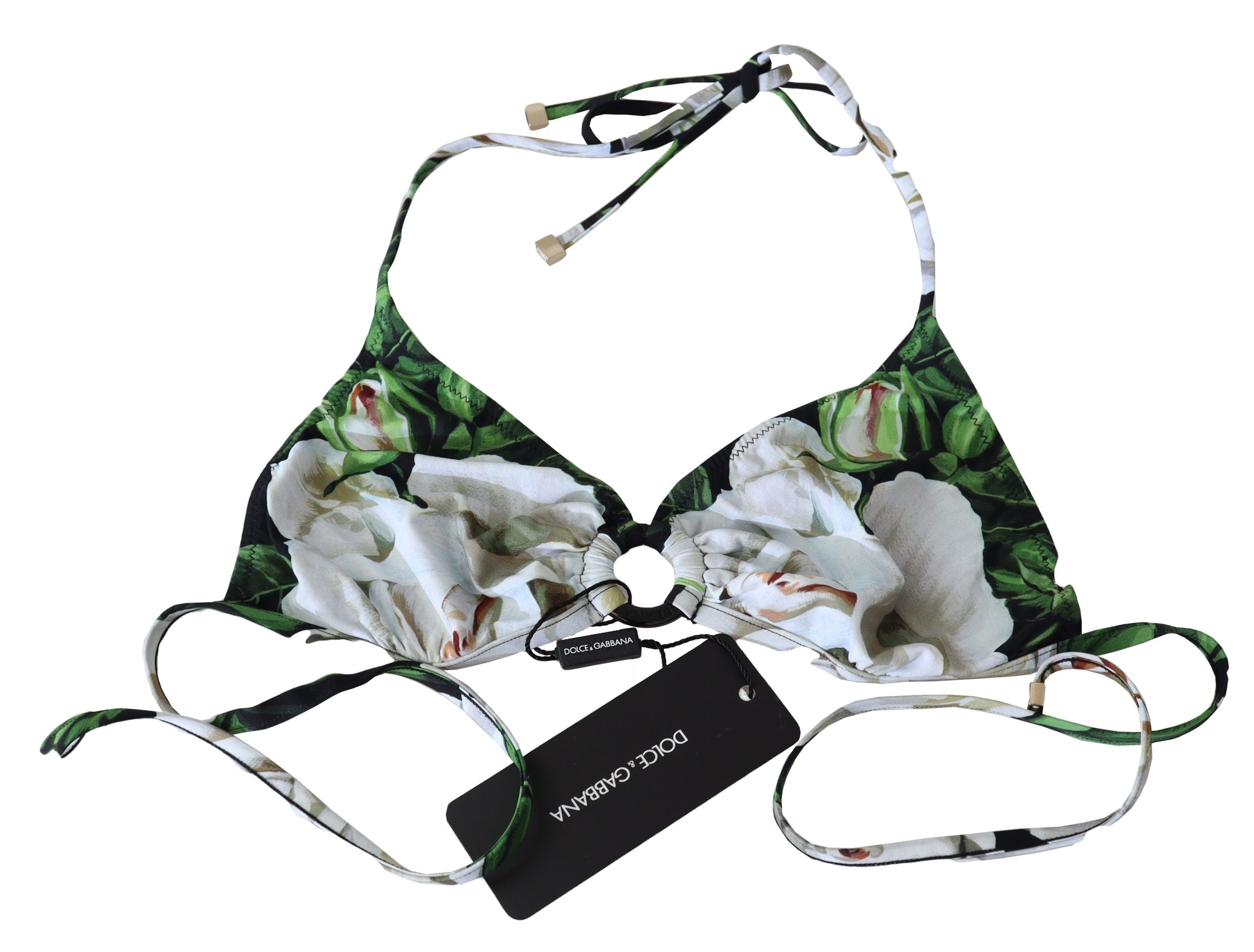 Dolce & Gabbana Neckholder-Bikinioberteil mit mehrfarbigem Blumenprint
