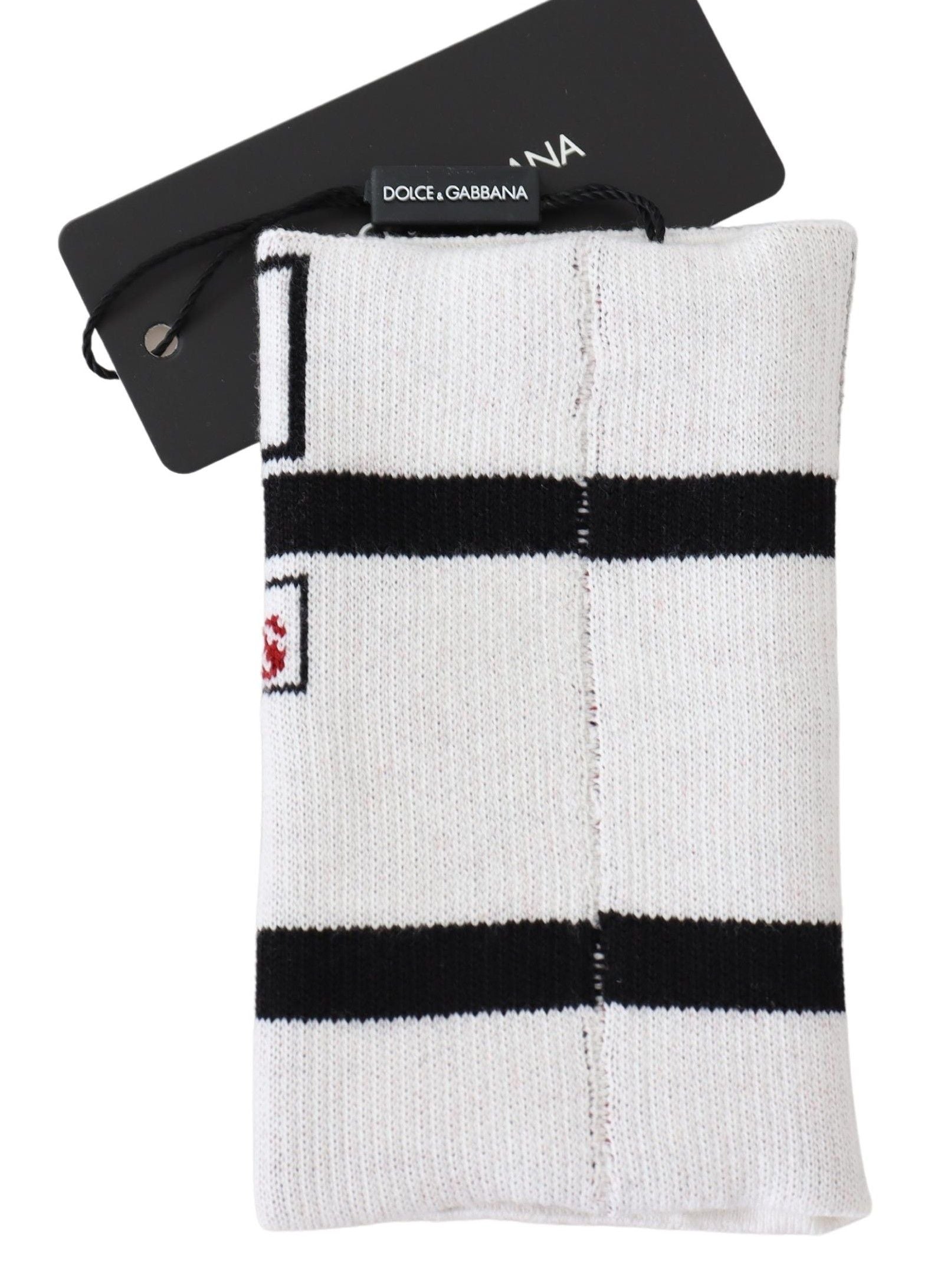 Dolce & Gabbana Meerkleurige wollen gebreide D&G Love polsband wrap