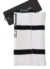 Dolce & Gabbana Meerkleurige wollen gebreide D&G Love polsband wrap